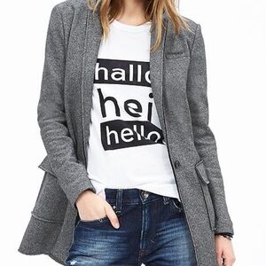 NWT Banana Republic Textured Knit Boyfriend Blazer